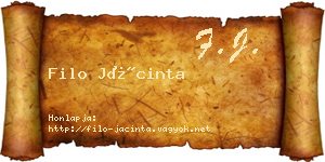 Filo Jácinta névjegykártya